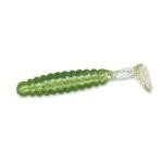 Slider Crappie Grubs 2' 20ct Pearl Green Silver Glitter - HookMeUp