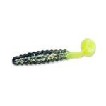 Slider Crappie Grubs 2' 20ct Star Dust-Chartreuse Tail - HookMeUp