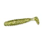 Slider Crappie Grubs 2' 20ct Green Gold Glitter - HookMeUp