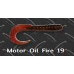 Big Bite Curl Tail Grub 2' 10ct Motor Oil Fire - HookMeUp