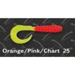 Big Bite Curl Tail Grub 2' 10ct Orange-Pink-Chartreuse - HookMeUp