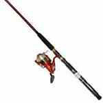 Master Combo Spinning  w-lights 6'6' 2pc Orange - HookMeUp