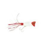 Arbogast Hula Popper 3-8 White-Red Head - HookMeUp