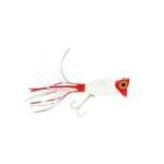 Arbogast Hula Popper 1-4 White-Red Head - HookMeUp