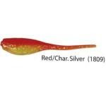 Gene Larew Baby Shad 2' 18ct Red Chartreuse Silver - HookMeUp