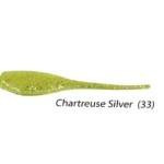 Gene Larew Baby Shad 2' 18ct Chartreuse Silver - HookMeUp