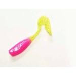 Gene Larew Stroll'R 2.5' 12ct Bubblegum-Chartreuse Silver - HookMeUp