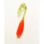 Gene Larew Stroll'R 2.5' 12ct Orange-Chartreuse Silver - HookMeUp