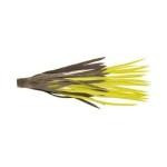 H&H Rubber Skirts Large 3ct Black-Chartreuse - HookMeUp