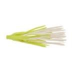 H&H Rubber Skirts Medium 3ct Chartreuse-White - HookMeUp