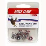 Eagle Claw Jig Head 1-32 10ct Unpainted-Red Hook - HookMeUp