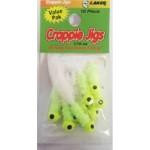 Eagle Claw Laker Maribou Jig 1-16 10ct Chartreuse-White-Chartreuse - HookMeUp