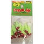 Eagle Claw Laker Maribou Jig 1-16 10ct Red-Chartreuse-White - HookMeUp