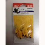 Eagle Claw Laker Maribou Jig 1-16 10ct Yellow - HookMeUp