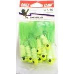 Eagle Claw Laker Maribou Jig 1-16 10ct Chartreuse - HookMeUp