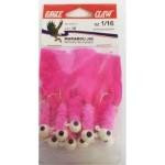 Eagle Claw Laker Maribou Jig 1-16 10ct White-Chartreuse -White - HookMeUp