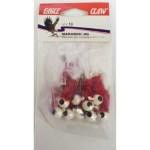 Eagle Claw Laker Maribou Jig 1-8 10ct White-Red-White - HookMeUp