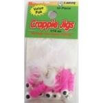 Eagle Claw Laker Maribou Jig 1-32 10ct White-Pink-White - HookMeUp