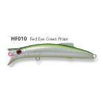 Baker Lure Top Water Popper Salt 5.5' 2oz Red Eye Green Prism - HookMeUp