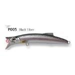 Baker Lure Top Water Popper Salt 5.5' 2oz Black Silver - HookMeUp