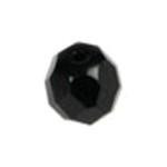 Top Brass Glass Beads 8mm 20ct Black - HookMeUp