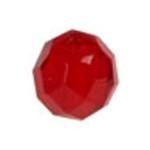 Top Brass Glass Beads 8mm 20ct Red - HookMeUp
