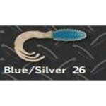 Big Bite Ring Triple Grub 2' 10ct Blue-Silver - HookMeUp