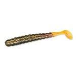 Slider Bass Grub 3' 15ct Motor Oil Orange Tail - HookMeUp