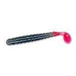 Slider Bass Grub 3' 15ct Smoke Red Tail - HookMeUp