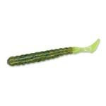 Slider Bass Grub 3' 15ct Watermelon Chartreuse Tail - HookMeUp