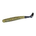 Slider Bass Grub 3' 15ct Green Pumpkin-Black Tail - HookMeUp