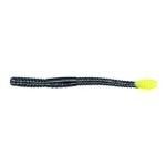 Slider 4' Worm 10ct Black Chartreuse Tail - HookMeUp