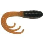 Big Bite Triple Tip Grub 2' 10ct Black-Orange Silver - HookMeUp