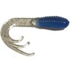 Big Bite Triple Tip Grub 2' 10ct Blue Clear Silver - HookMeUp