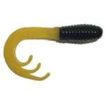 Big Bite Triple Tip Grub 2' 10ct Black-Yellow - HookMeUp