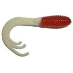 Big Bite Triple Tip Grub 2' 10ct Red White - HookMeUp