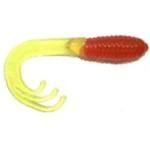 Big Bite Triple Tip Grub 2' 10ct Red Chartreuse - HookMeUp