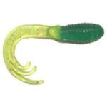 Big Bite Triple Tip Grub 2' 10ct Green-Chartreuse Silver - HookMeUp