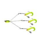 Yum Yumbrella Tripod Kit 2.5' 3-wire Grub-Chartreuse - HookMeUp